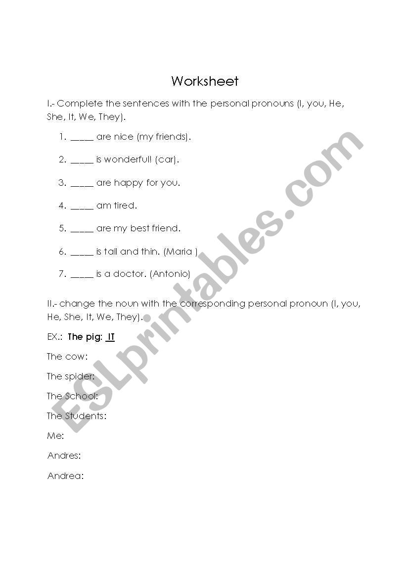 worksheet worksheet