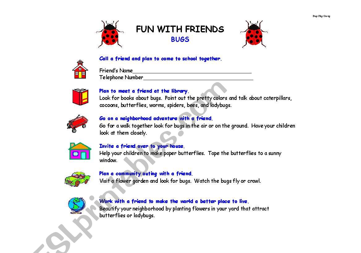 Bugs worksheet