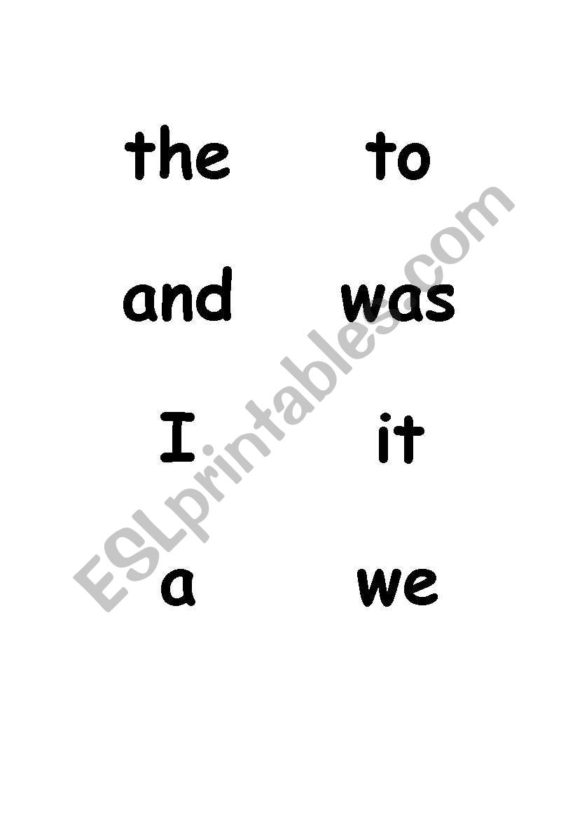 Sight  Words worksheet