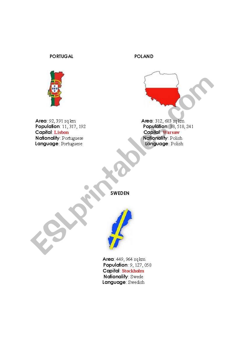 Countries Flags worksheet