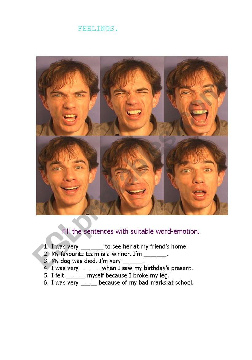 Feelings worksheet