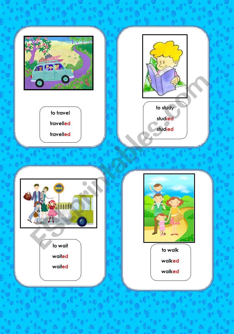 REGULAR VERBS - FLASH-CARDS (2)