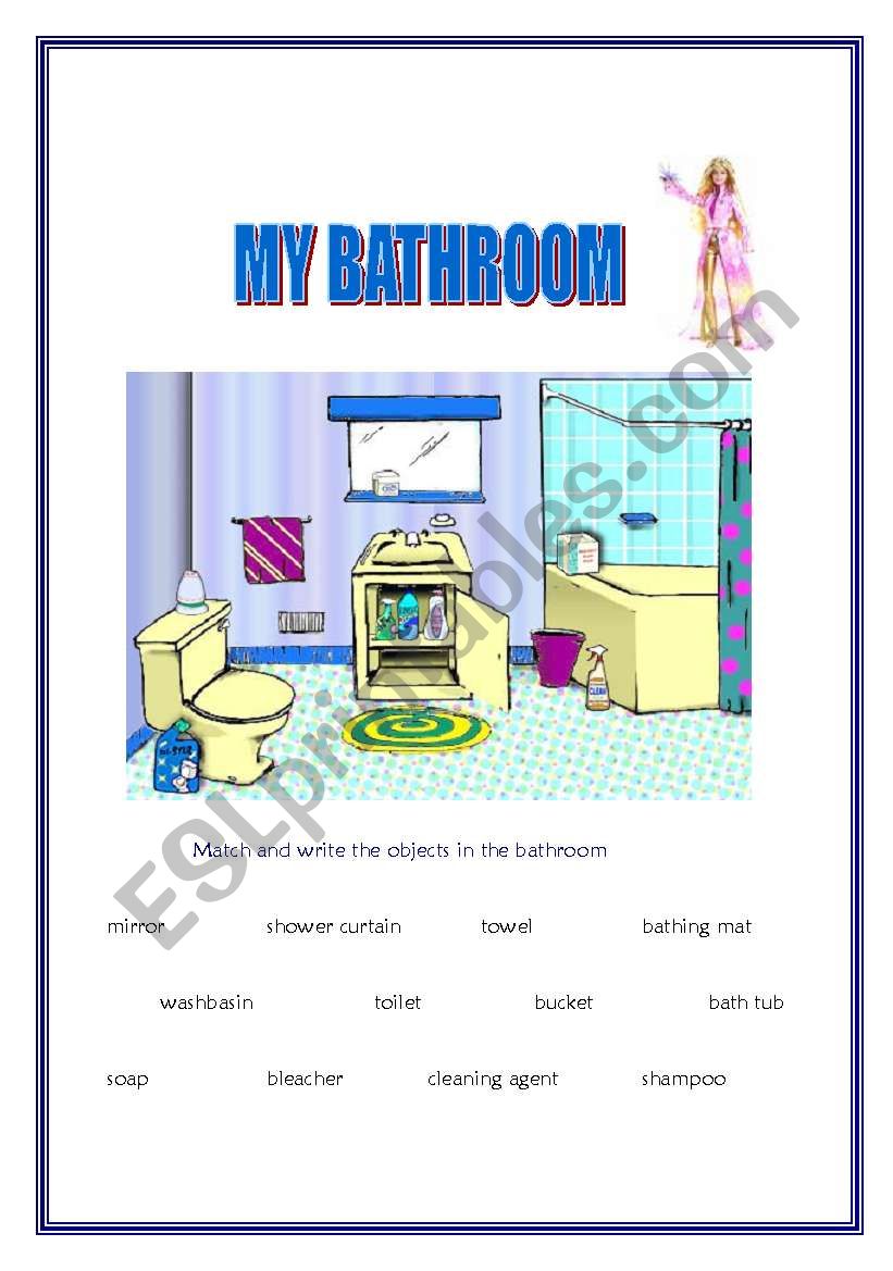 my bathroom worksheet