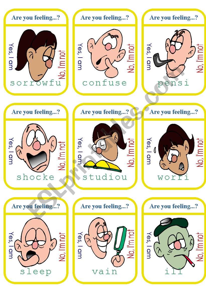 Complicated Feelings Game Cards (1of2)