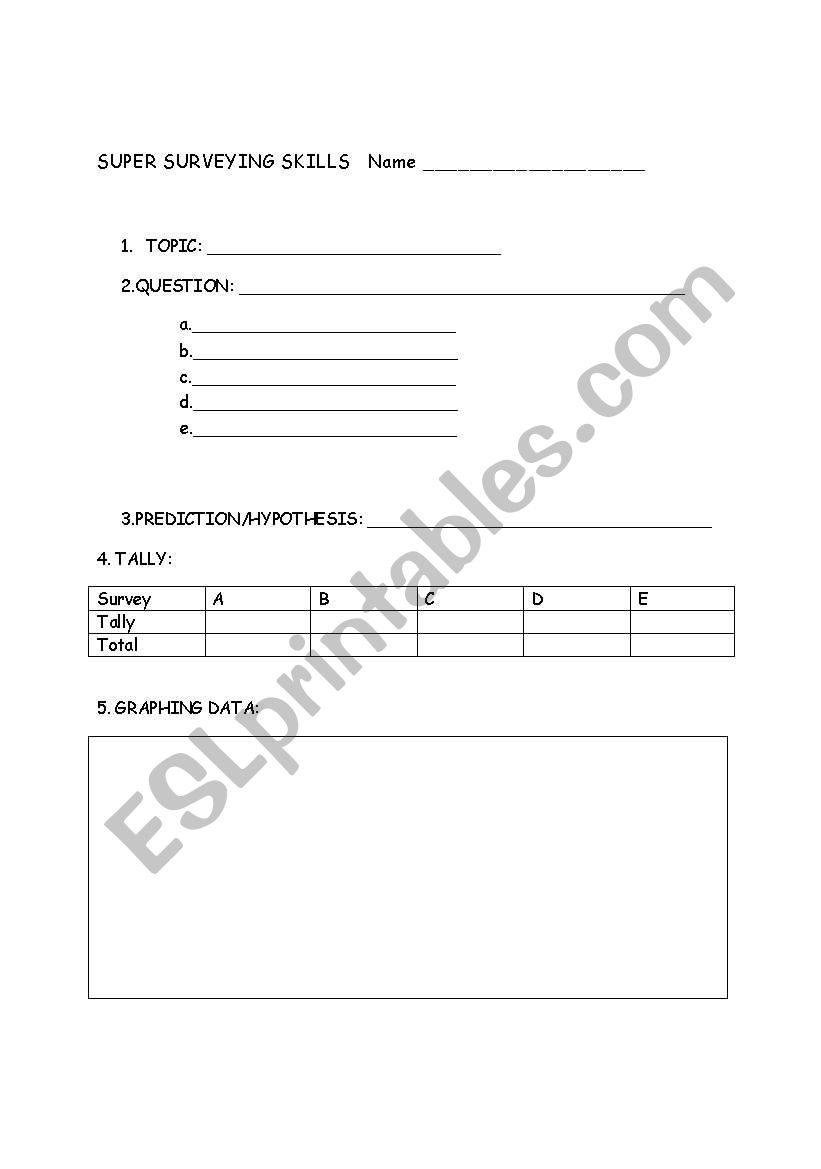 Science Processing Skills worksheet