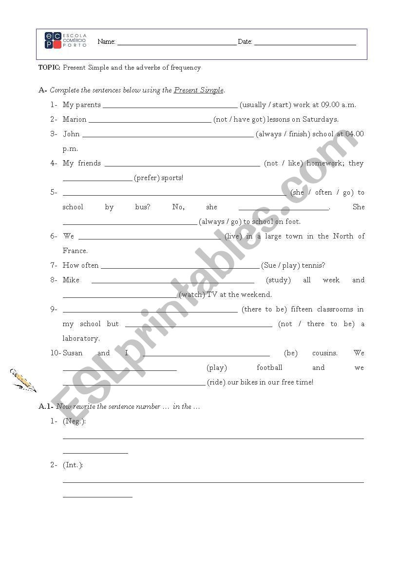 Present Simple worksheet