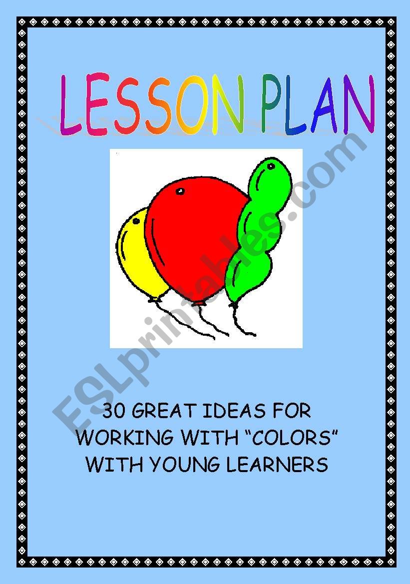 LESSON PLAN - COLORS worksheet