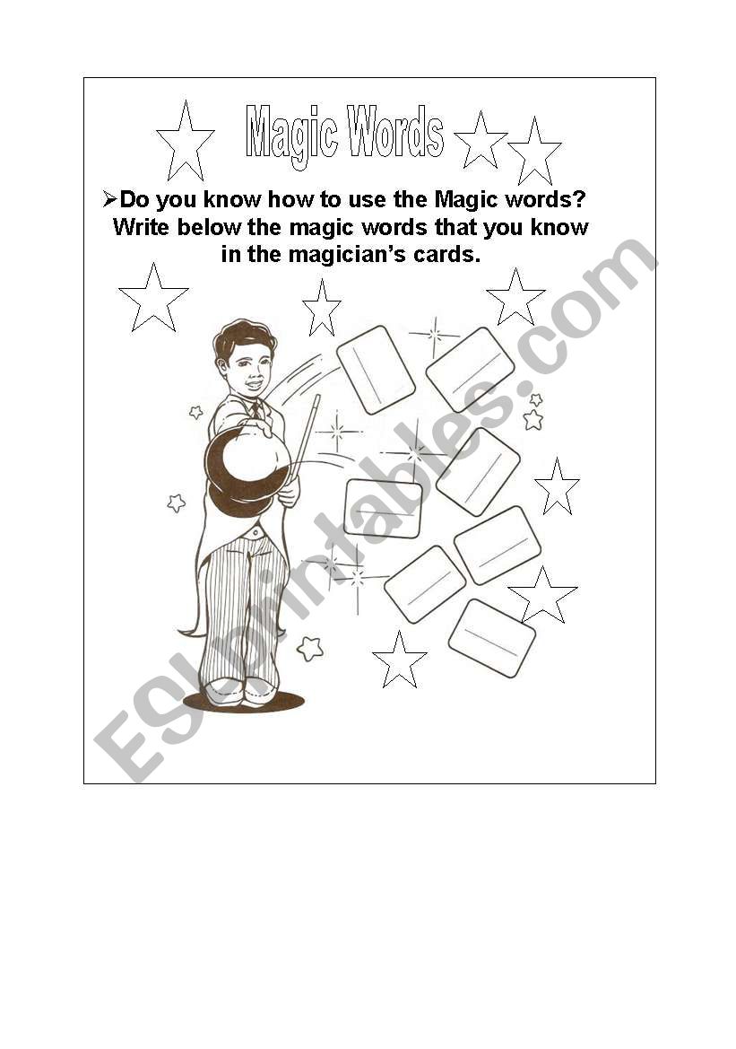 Magic word worksheet