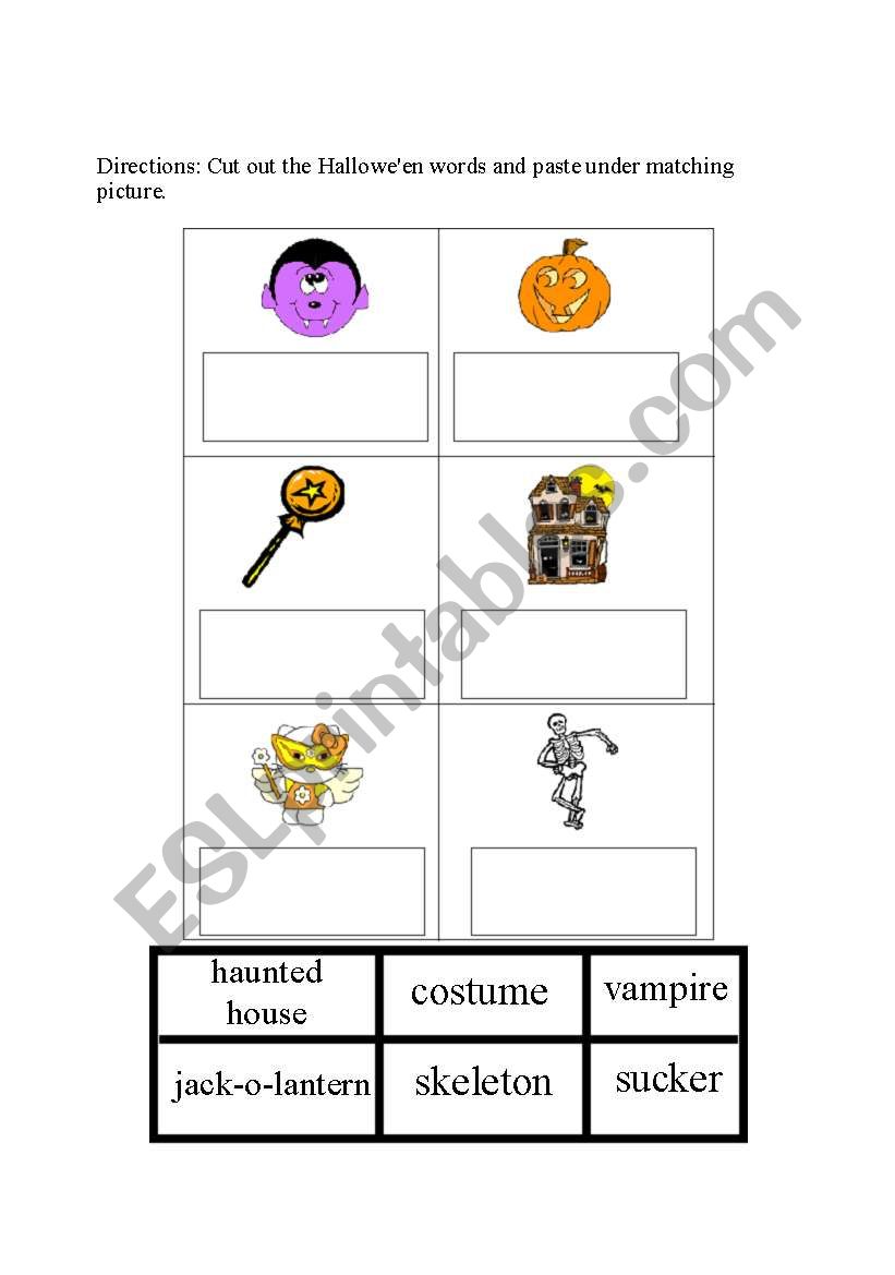 Halloween Vocabulary  worksheet