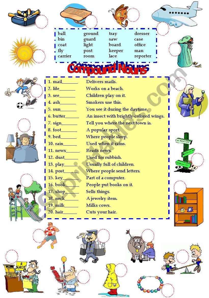 compound nouns 2 worksheet