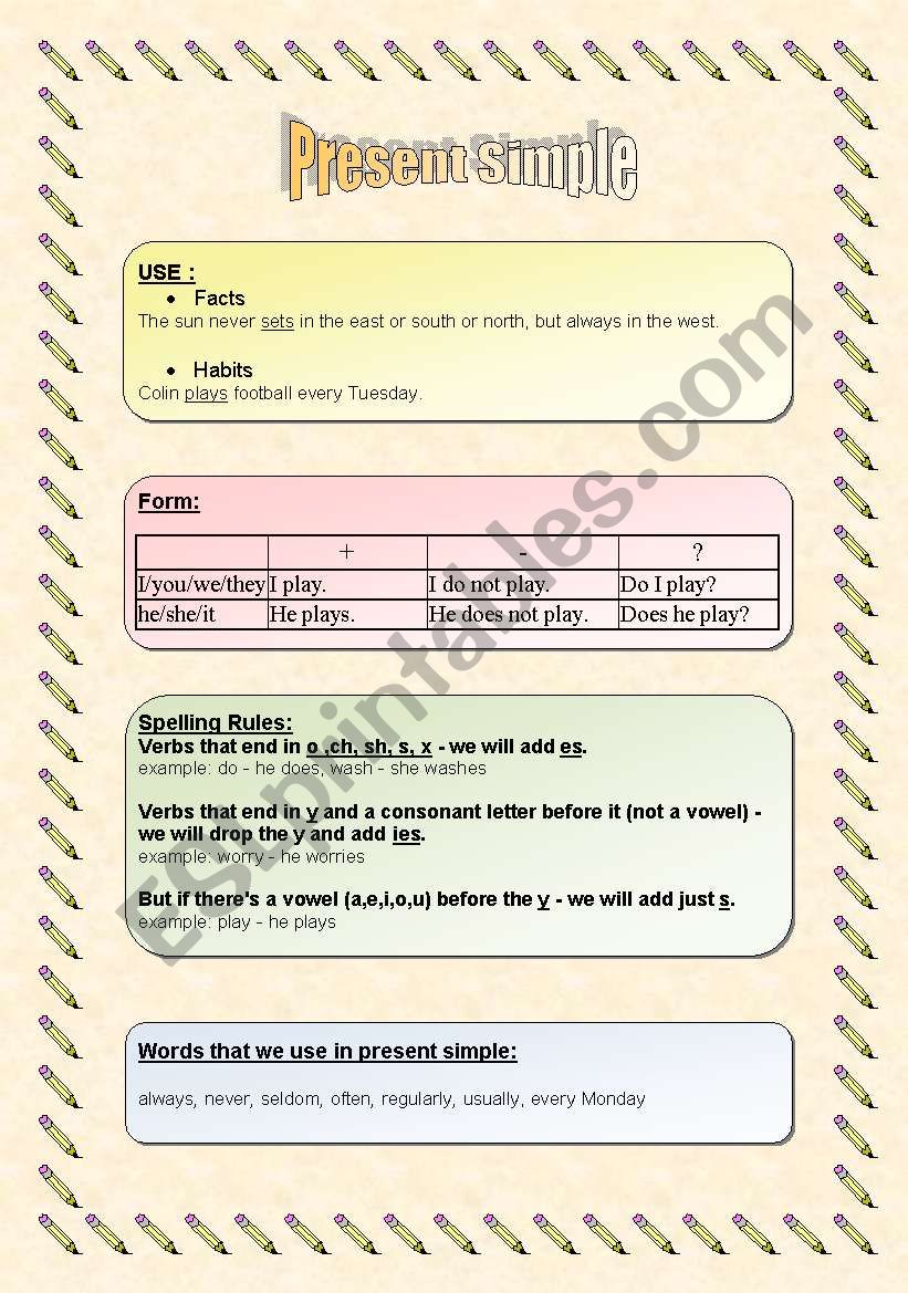 Present Simple worksheet