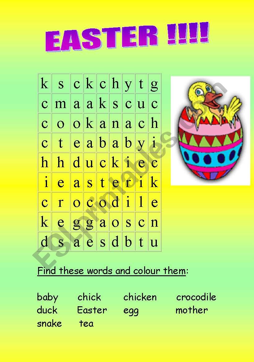 Easter worksheet