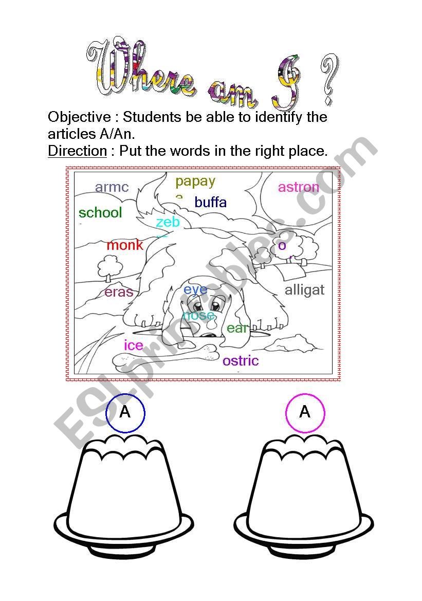 Where I am ? worksheet