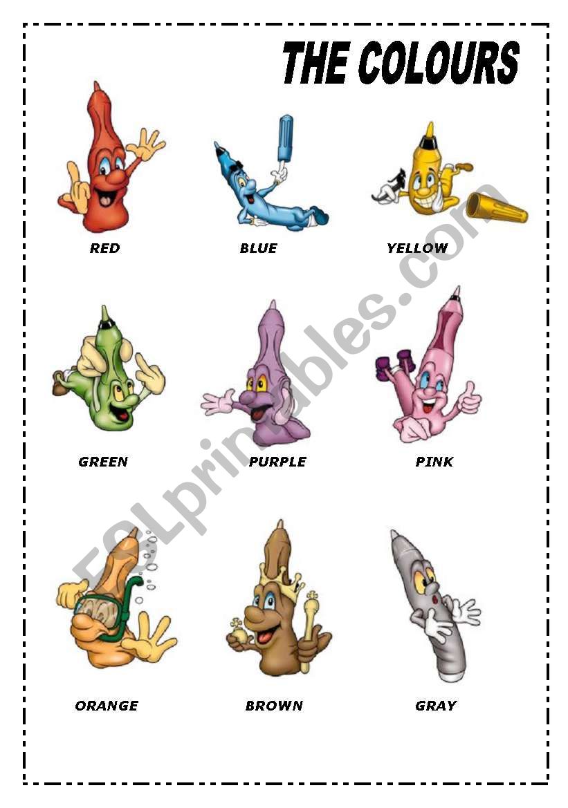 Colours Picture Vocabulary worksheet