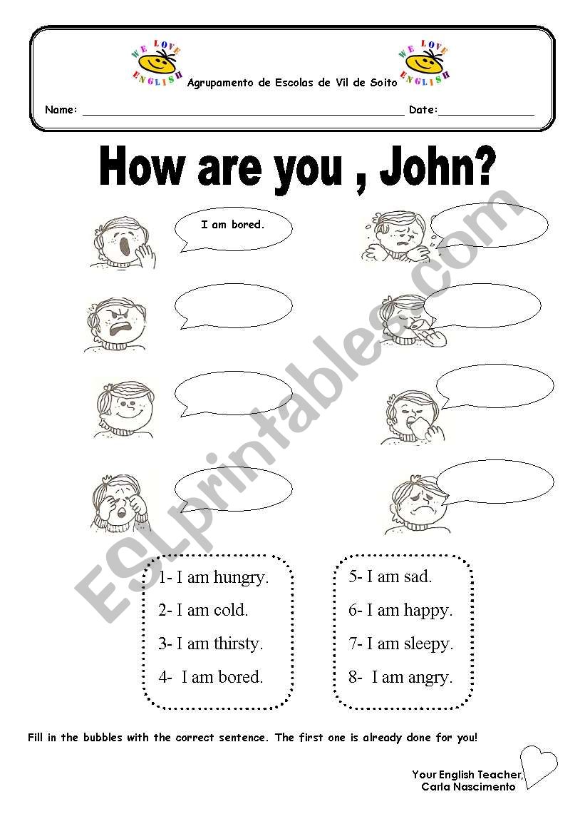 How are you, John? worksheet