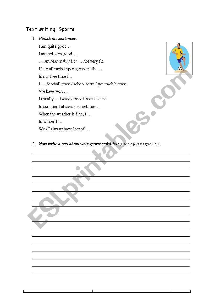 sports worksheet