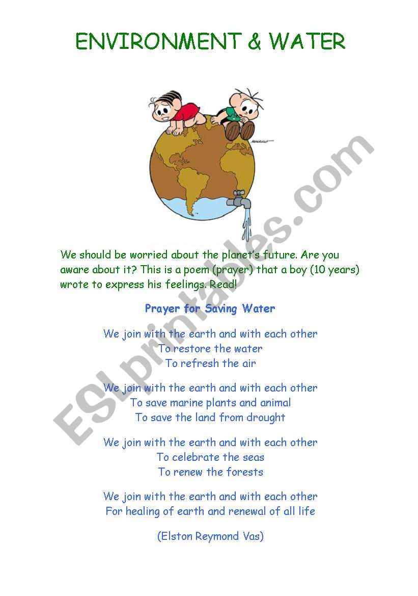 Environment & Water worksheet