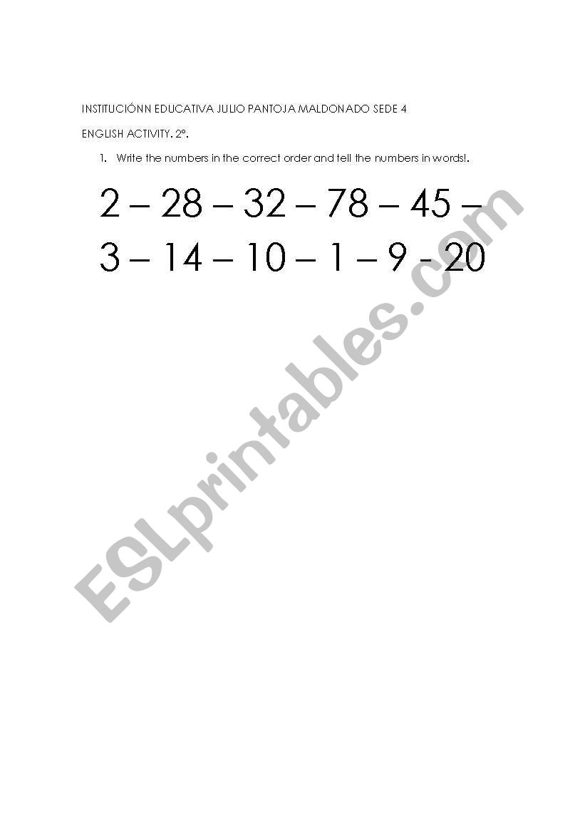 Activity 1 part worksheet