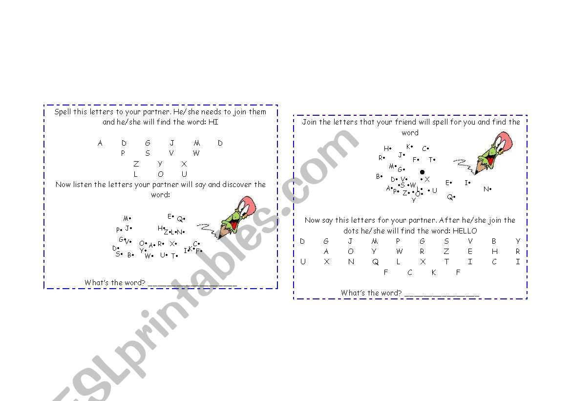 Spelling Games worksheet