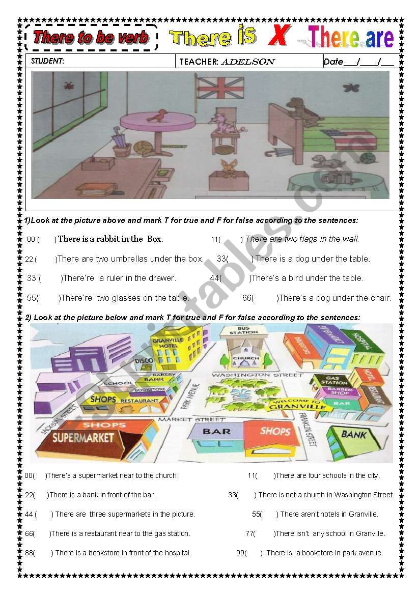 there to be verb worksheet