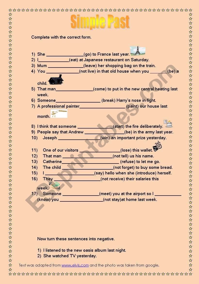 Simple Past  worksheet