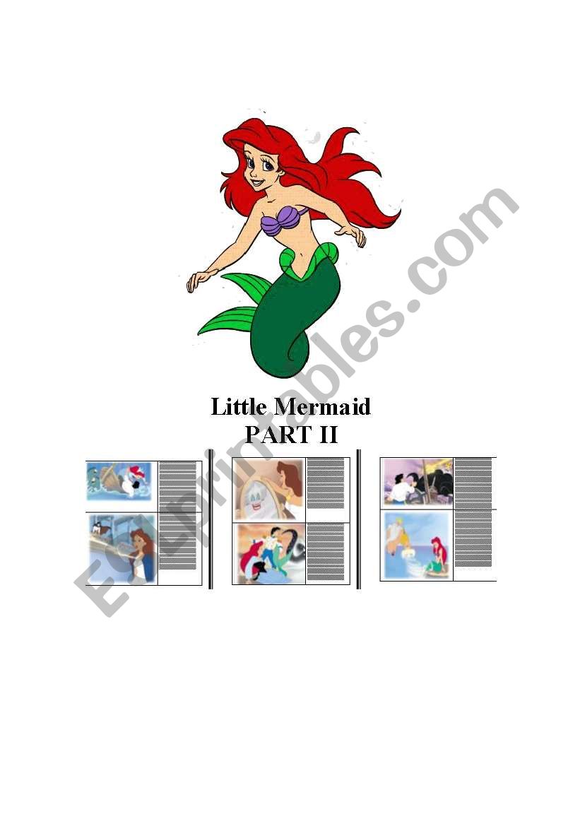 Little Mermaid -Part II for Writing lessons