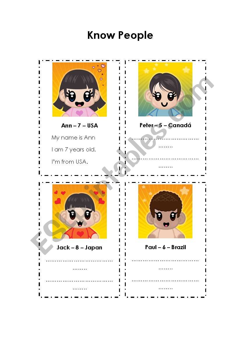 Know People worksheet