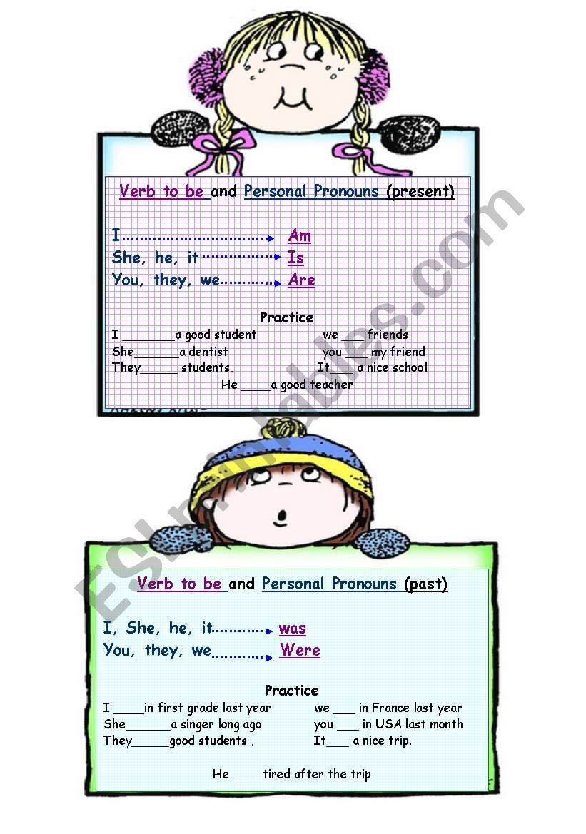 verb-to-be-present-and-past-and-personal-pronouns-esl-worksheet-by-maufon