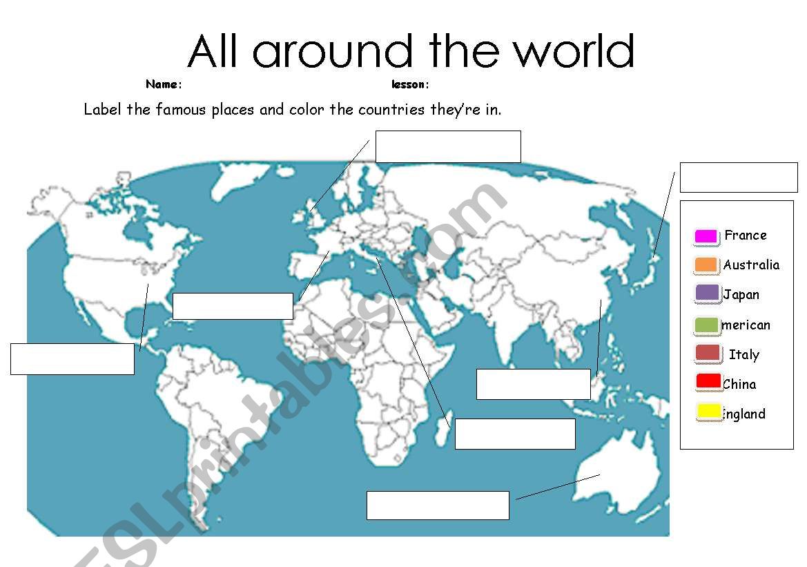 world  worksheet