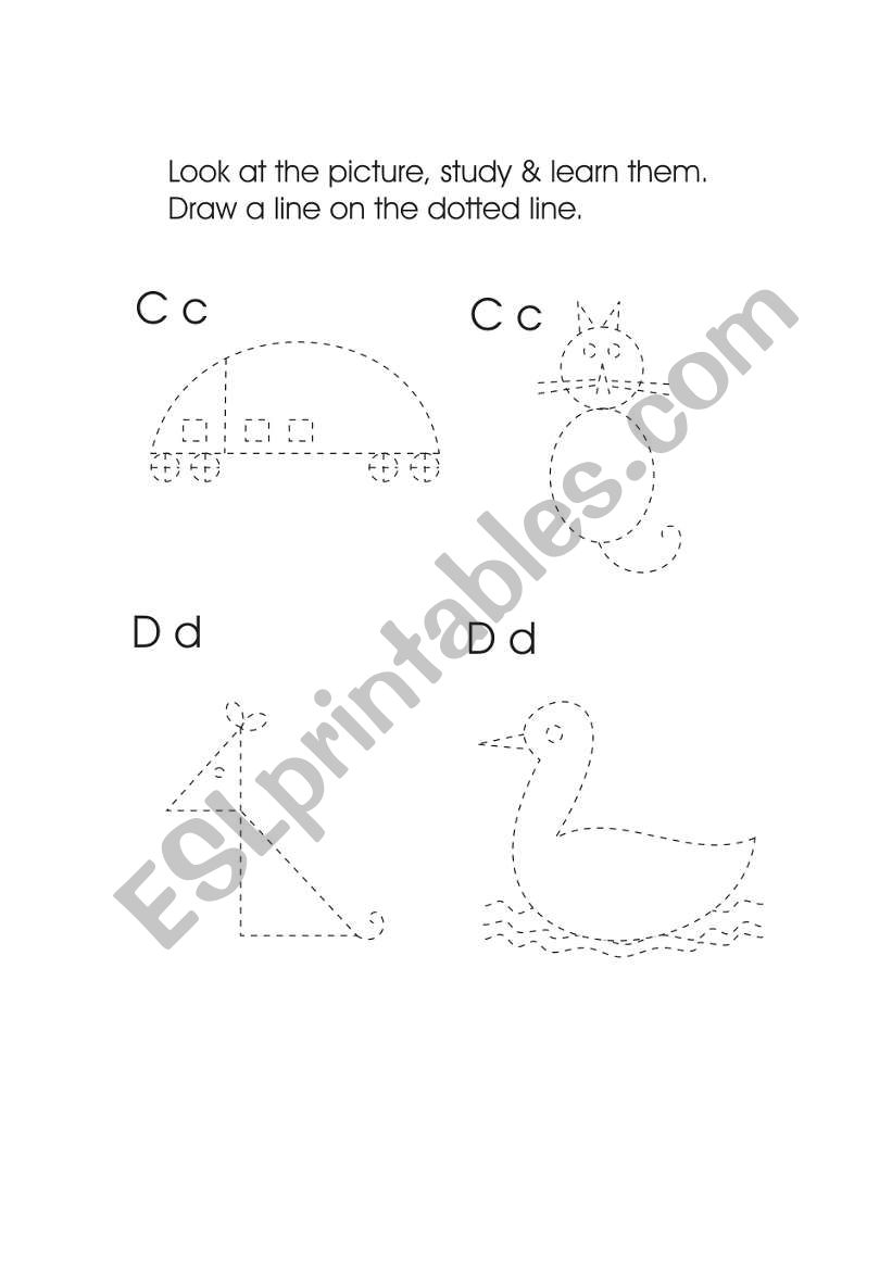 ALPHABETS - VOCABULARY & DRAWING