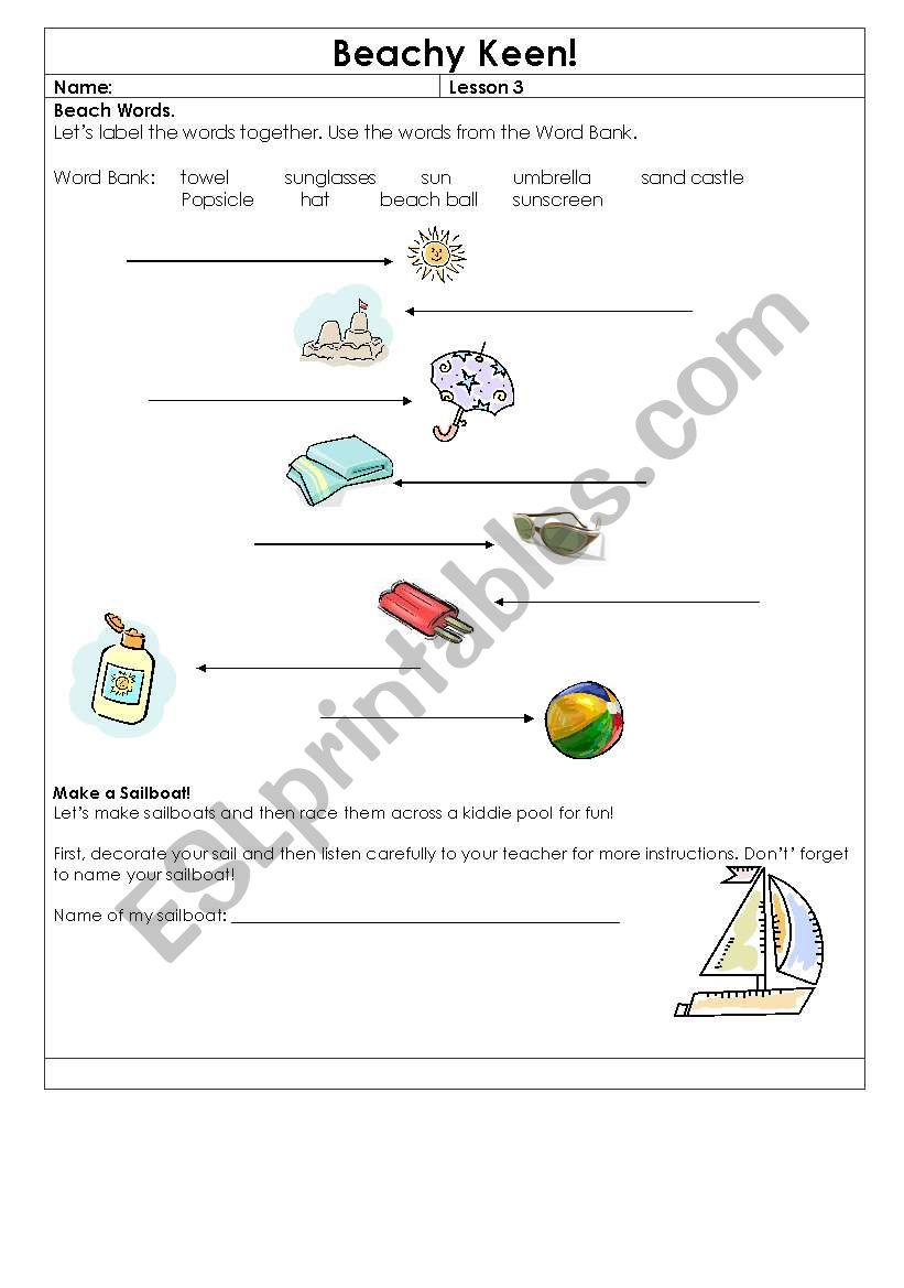 Bachy  Keen worksheet