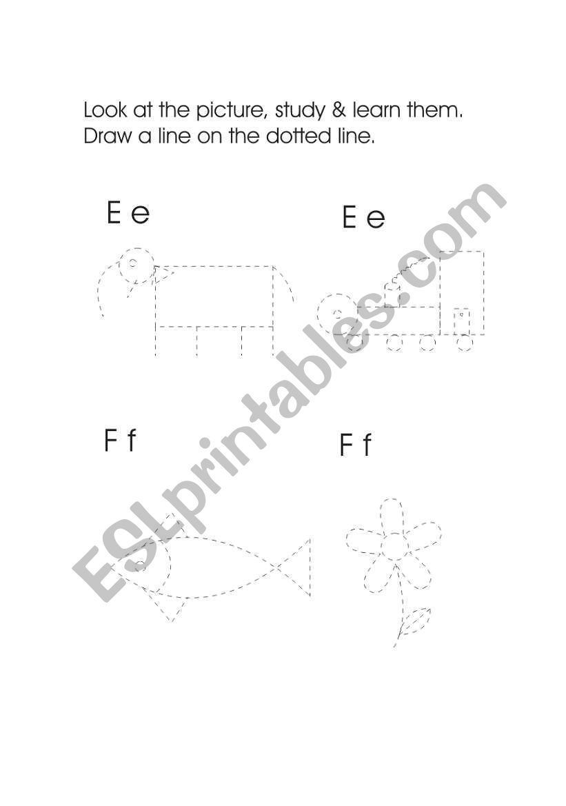 ALPHABETS - VOCABULARY & DRAWING