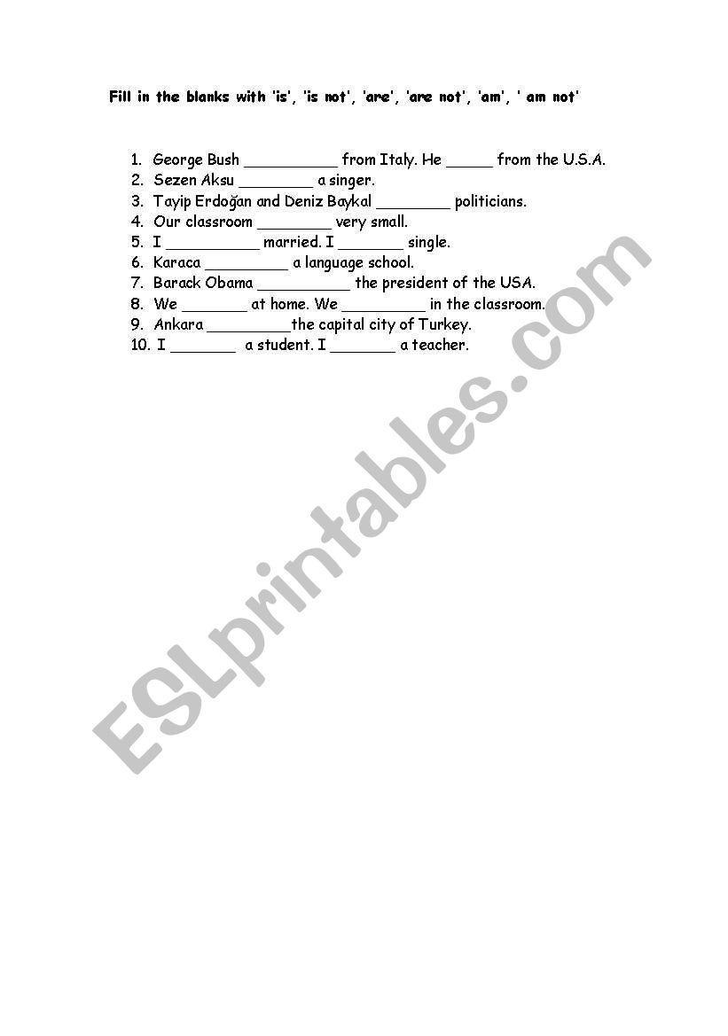 to be worksheet