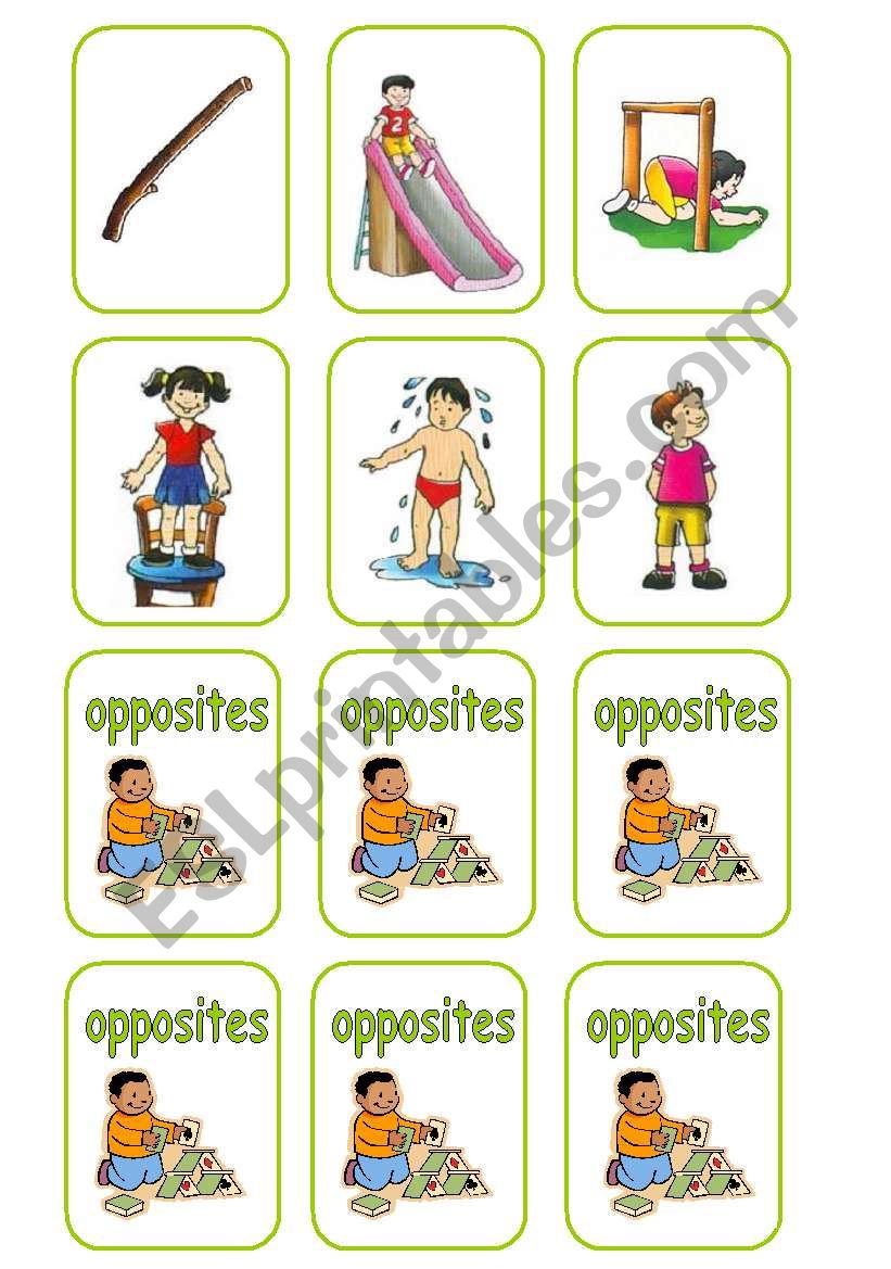 Opposites card game (4th page of 5)