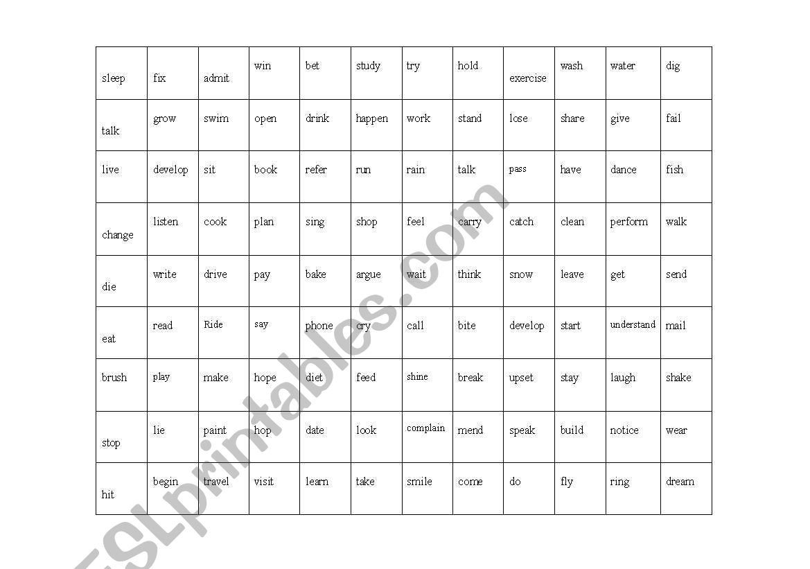 V-ing spelling  worksheet