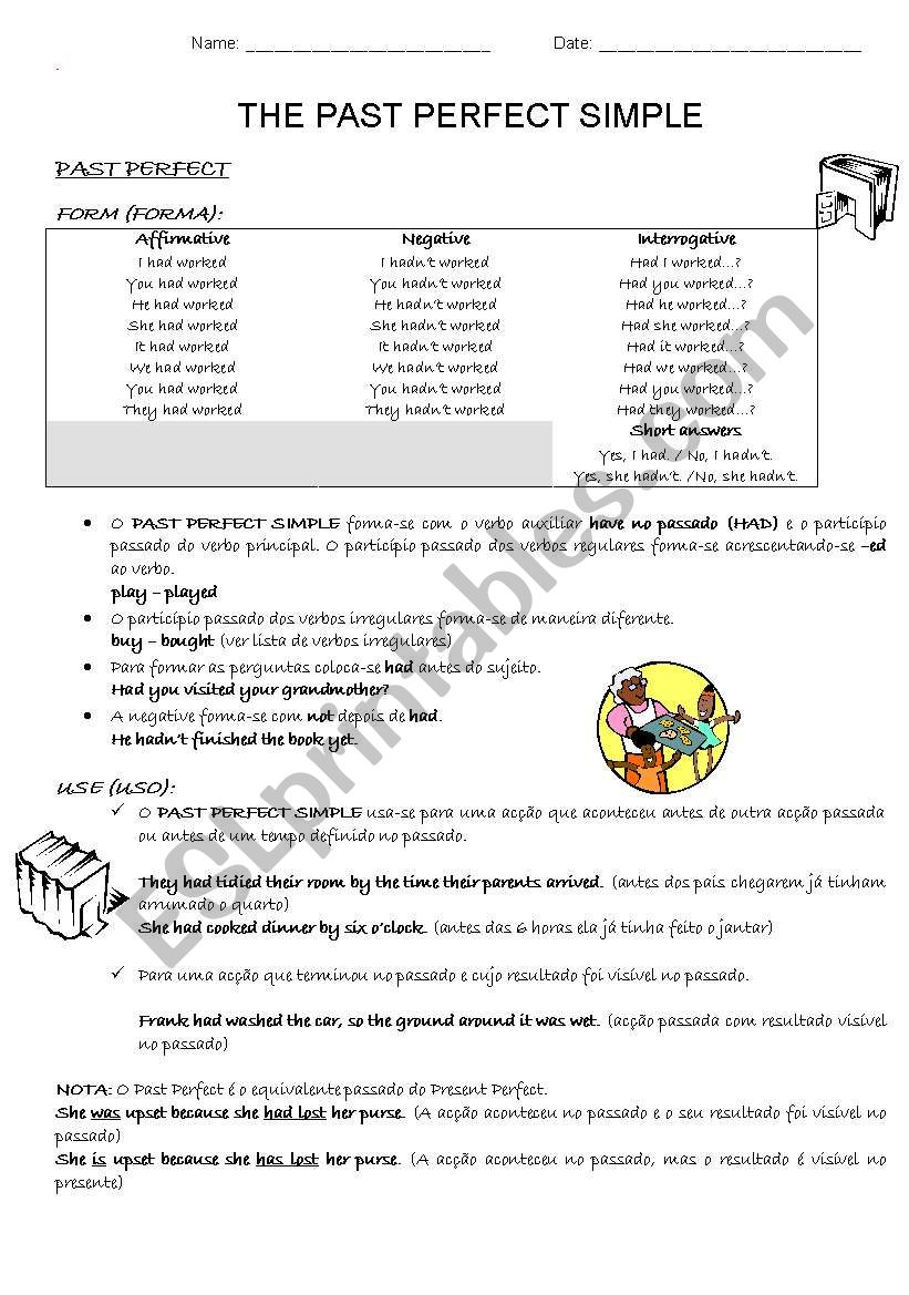 Past Perfect vs. Past Simple worksheet