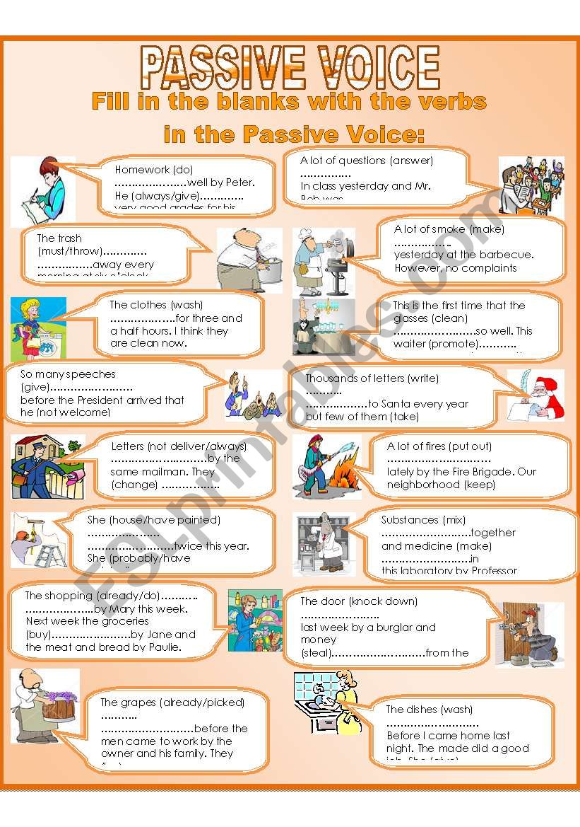 Passive Voice worksheet