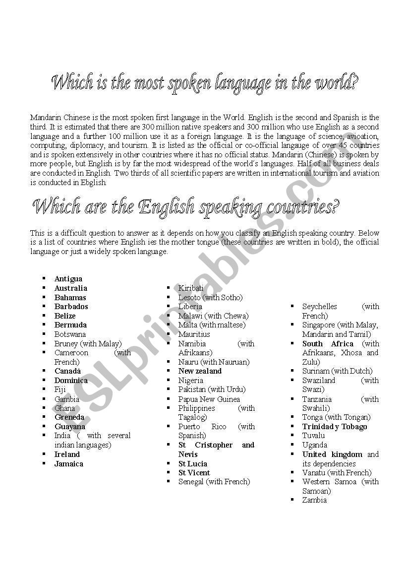 Introduction to English Language