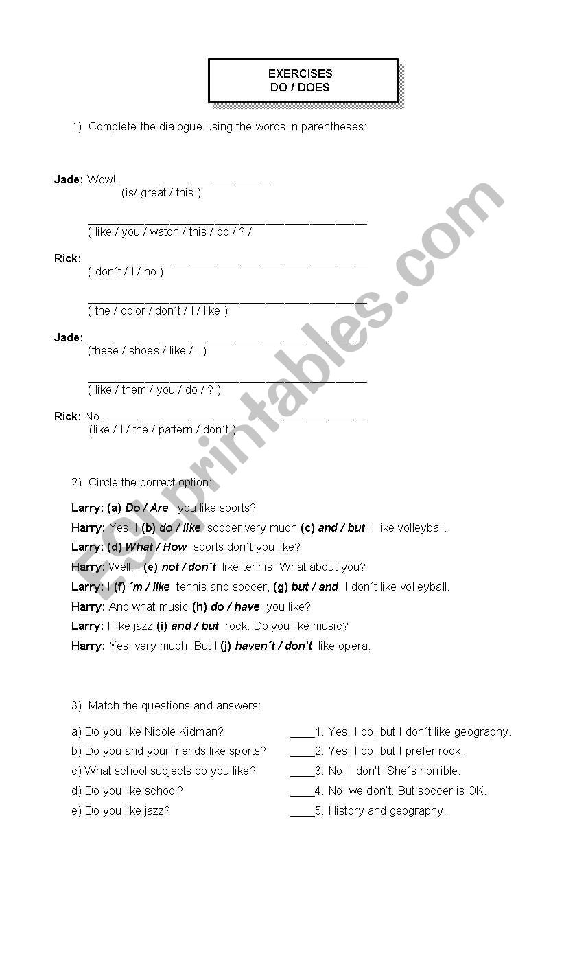 Present Simple Review worksheet