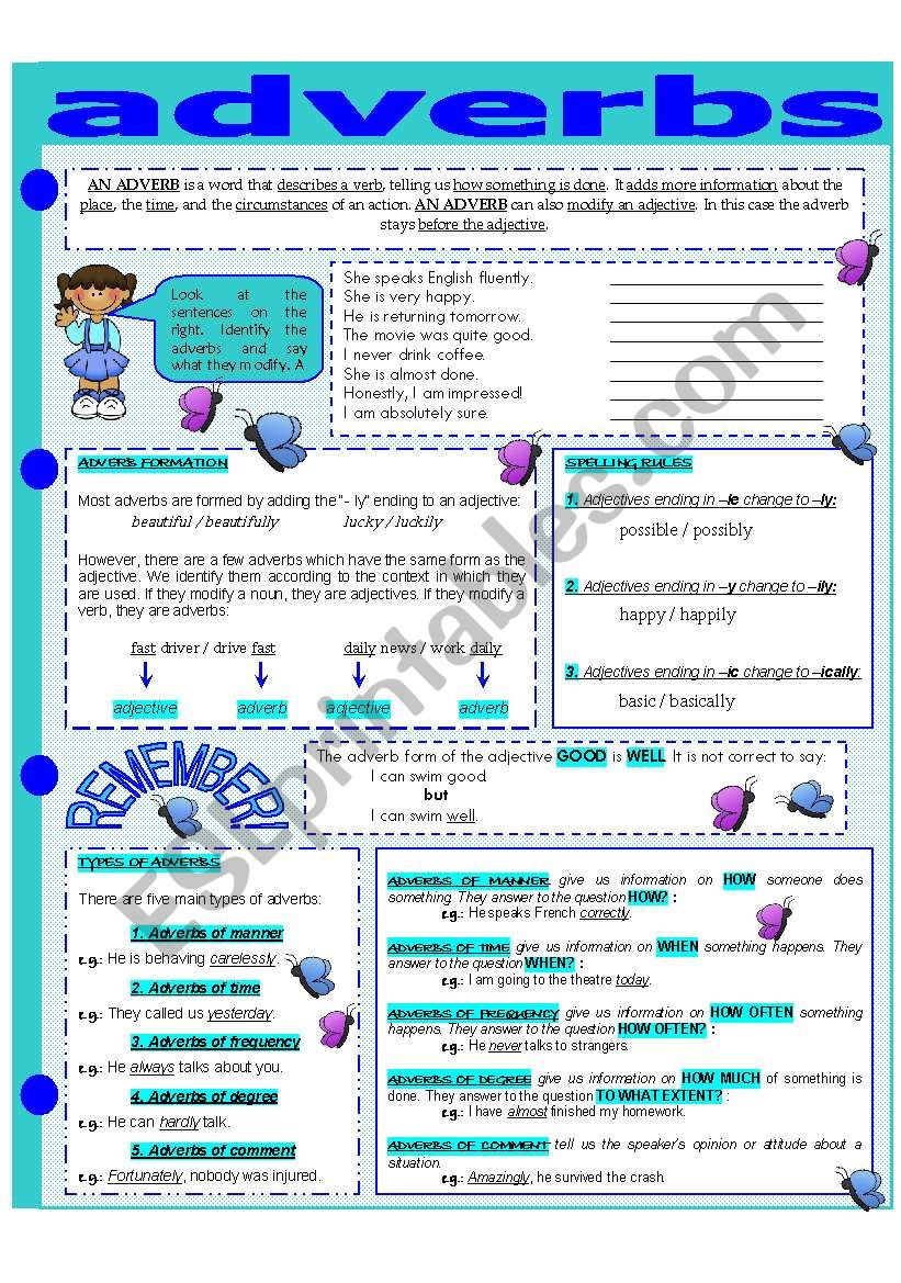 ADVERBS worksheet