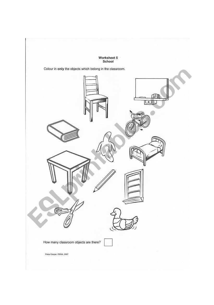 classroom worksheet