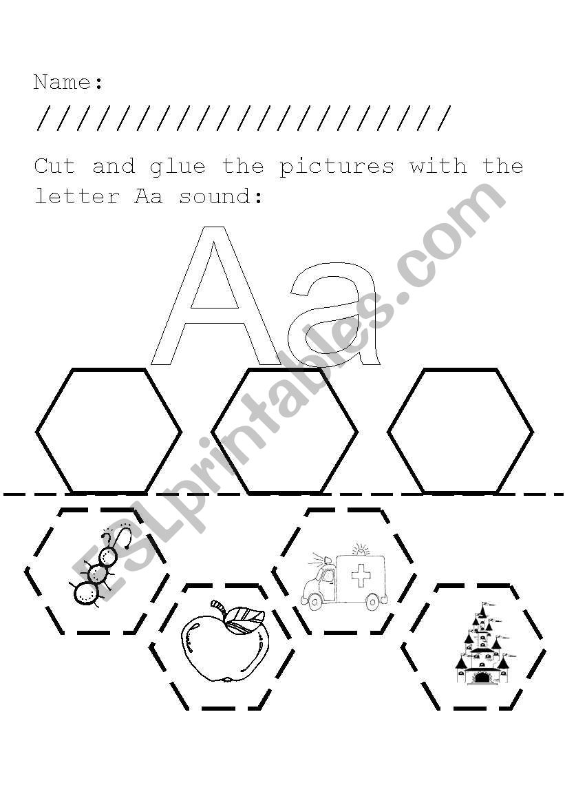 Cut and Glue Pictures worksheet