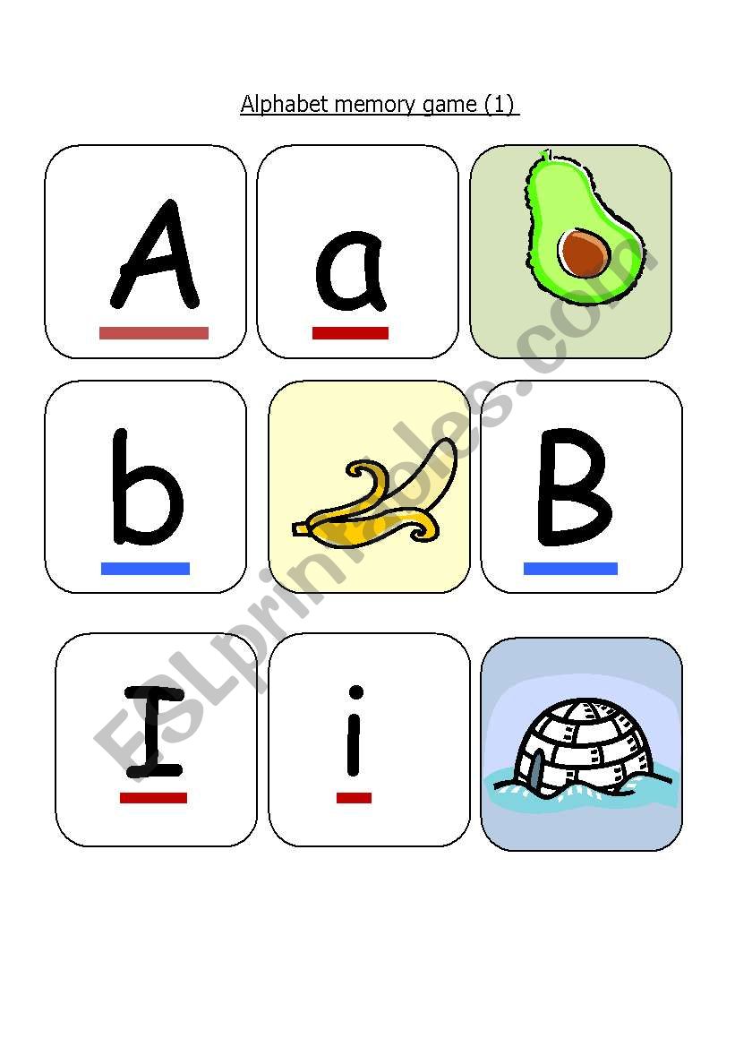 alphabet-memory-game-part-1-esl-worksheet-by-taniamintz