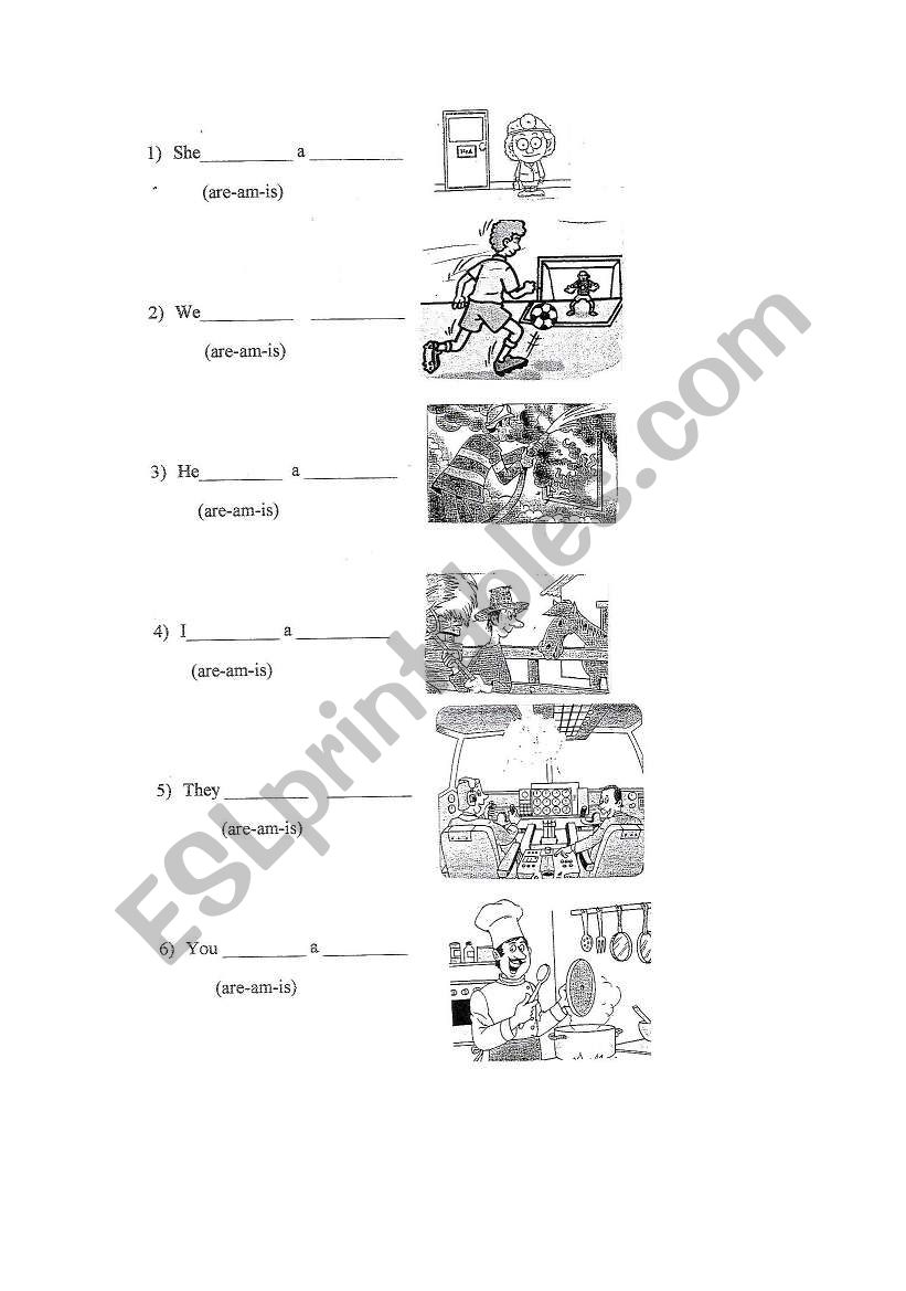 choose and complete worksheet