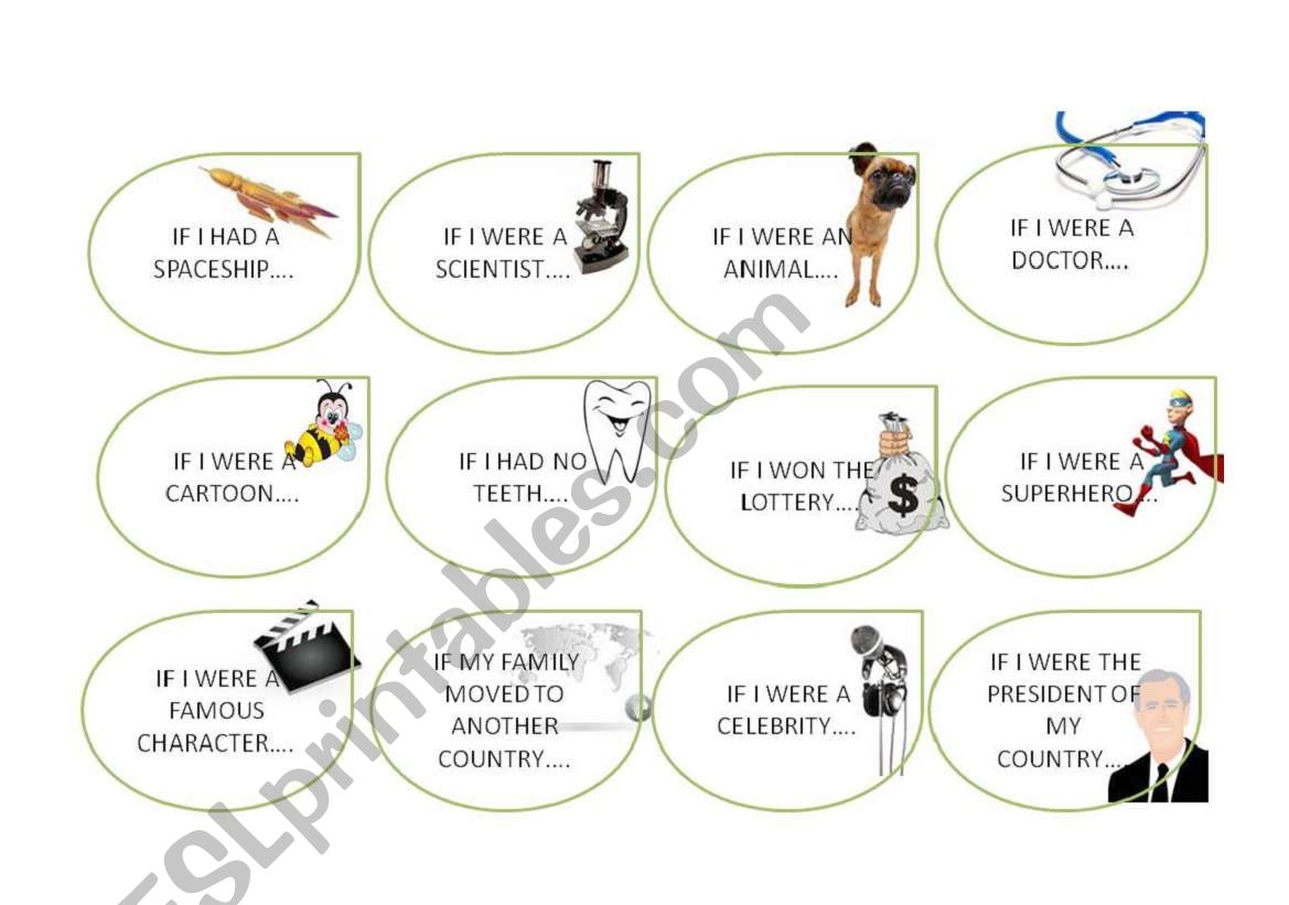 Cards for practising Second Conditional