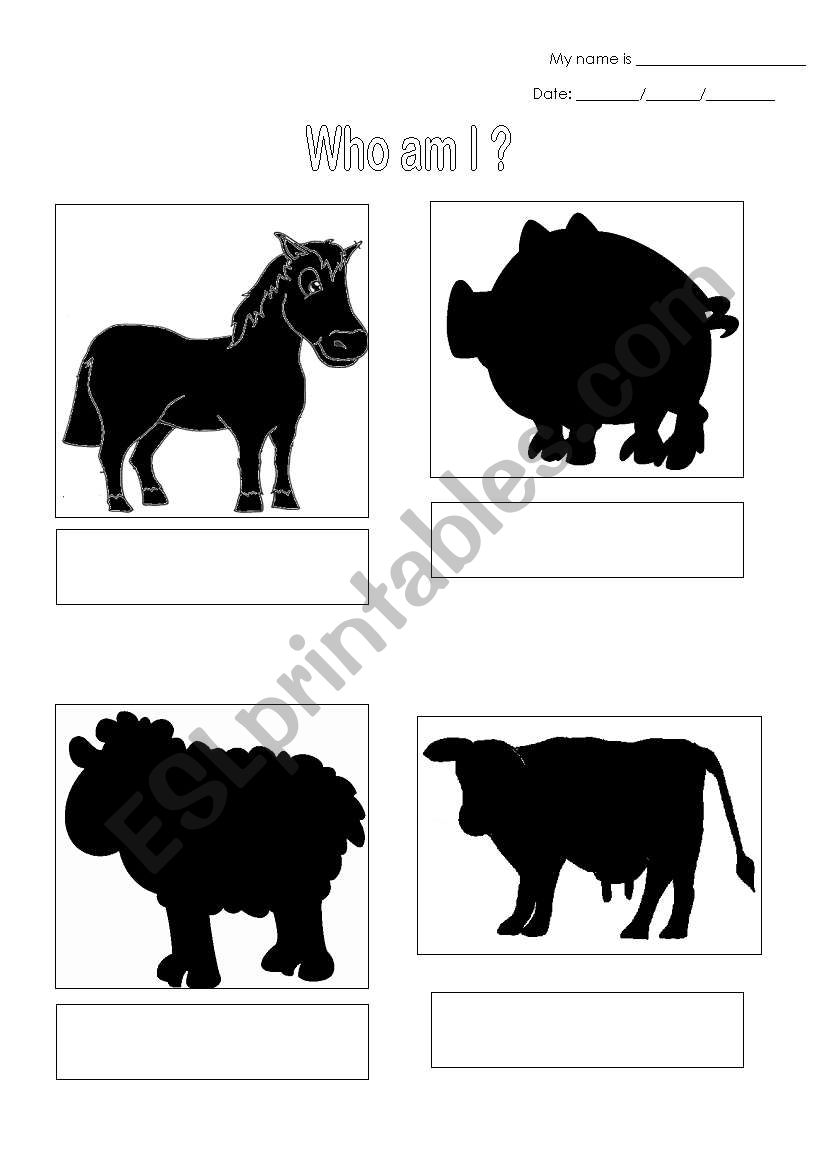 farm animals2 worksheet