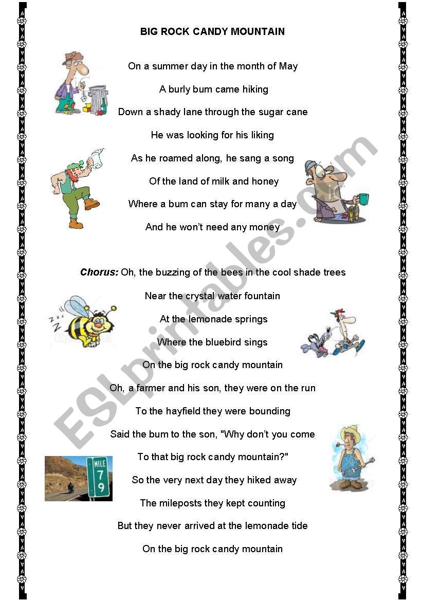 SONG worksheet