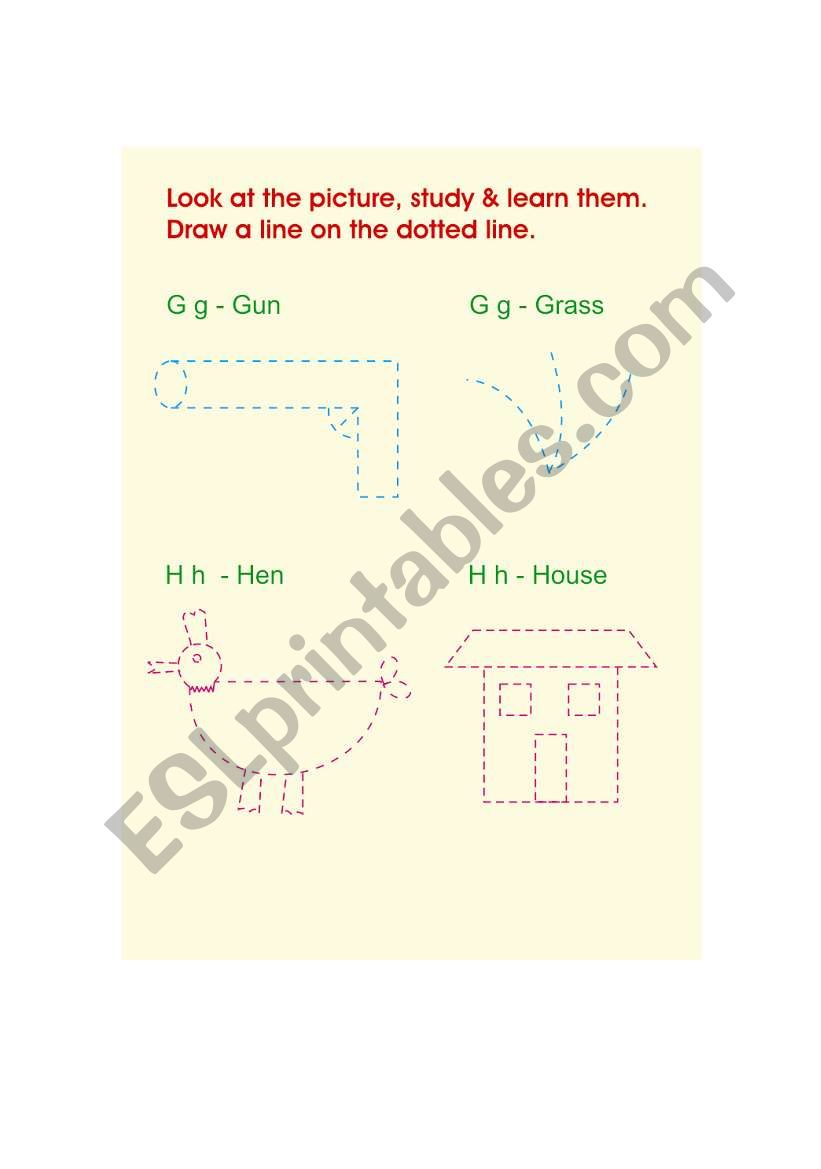 ALPHABETS - VOCABULARY & DRAWING