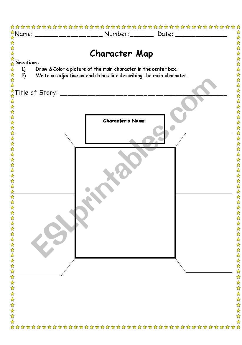 CHARACTER MAP worksheet