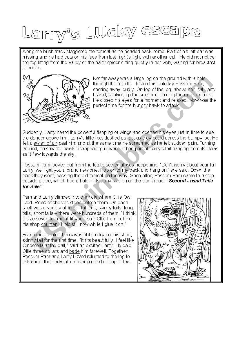 Reading Comprehension worksheet